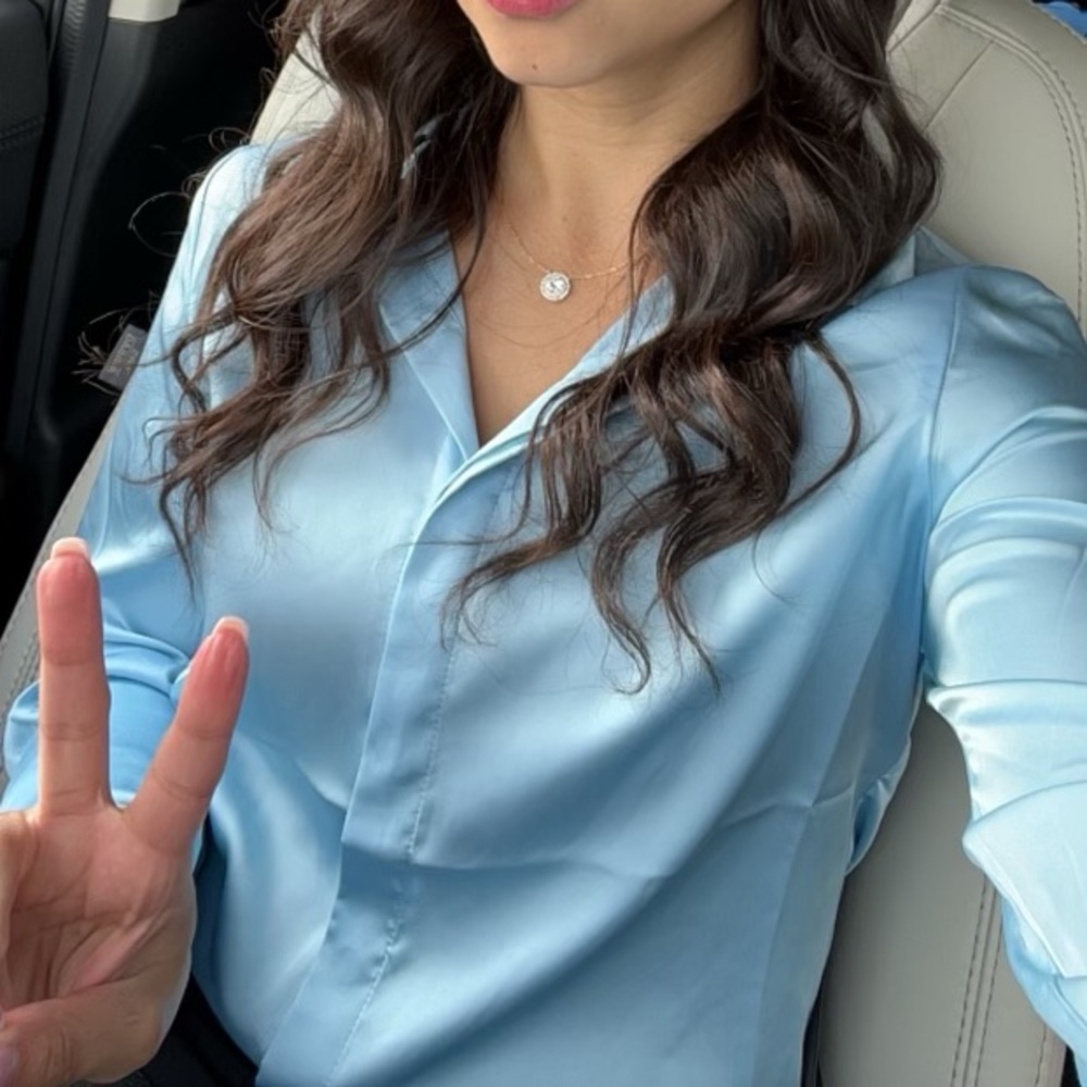 Copper button down blouse - Picture 2 of 5